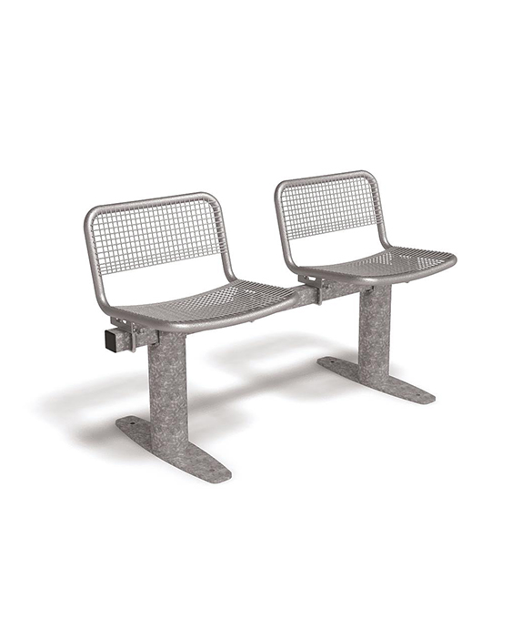 sedia bench, wire mesh, two seats