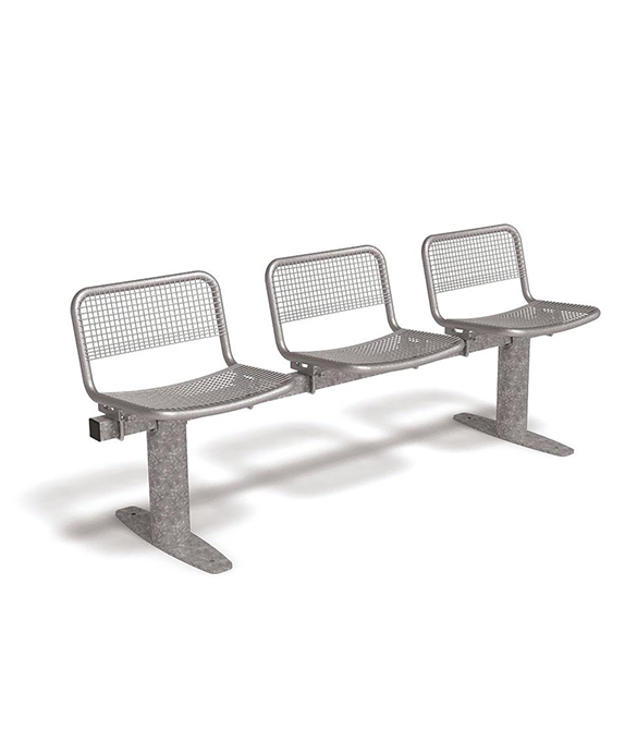 sedia bench, wire mesh, 3 seats