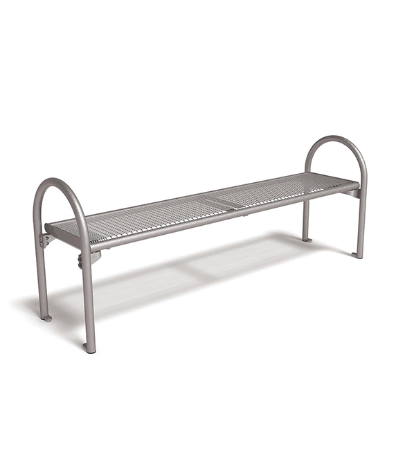 siesta bench, backless metal bench